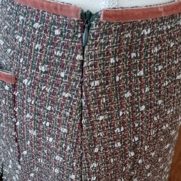 Chic Tweed A-Line Skirt in Brown and Cream - Picture 6 of 16